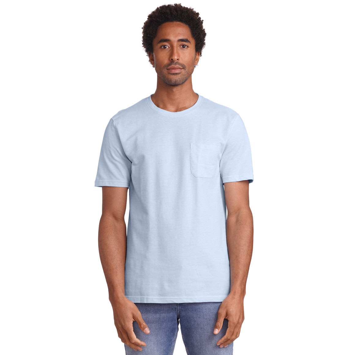 VanVaan Herren T-Shirt in Piqué-Qualität hellblau