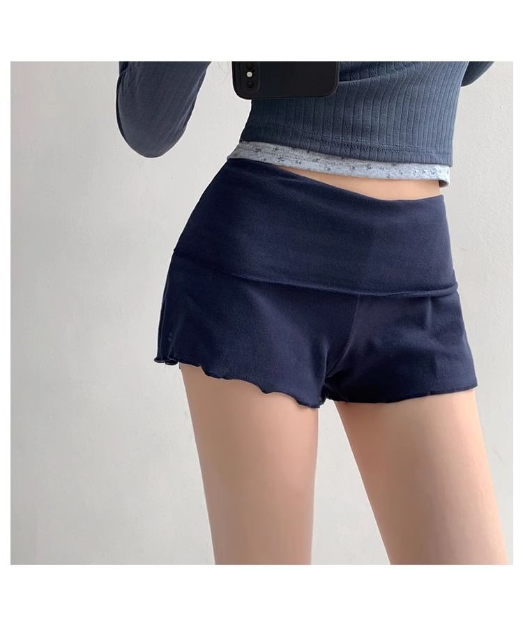 KONGER - Mid Rise Lettuce Edge Hotpants