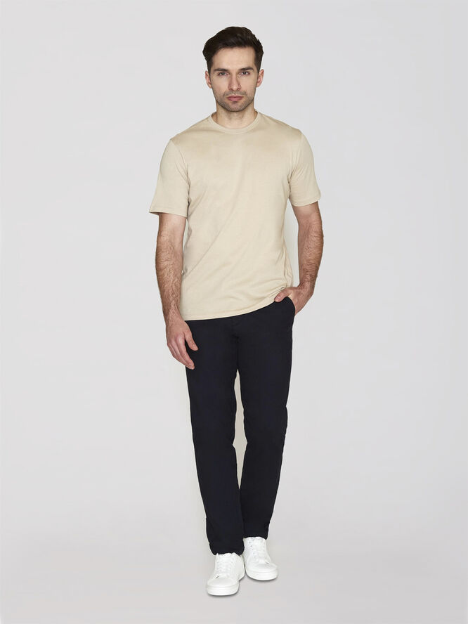 Knowledge Cotton Apparel AGNAR basic t-shirt - Regenerative Organic Certified™ - GOTS/Vegan Light feather gray