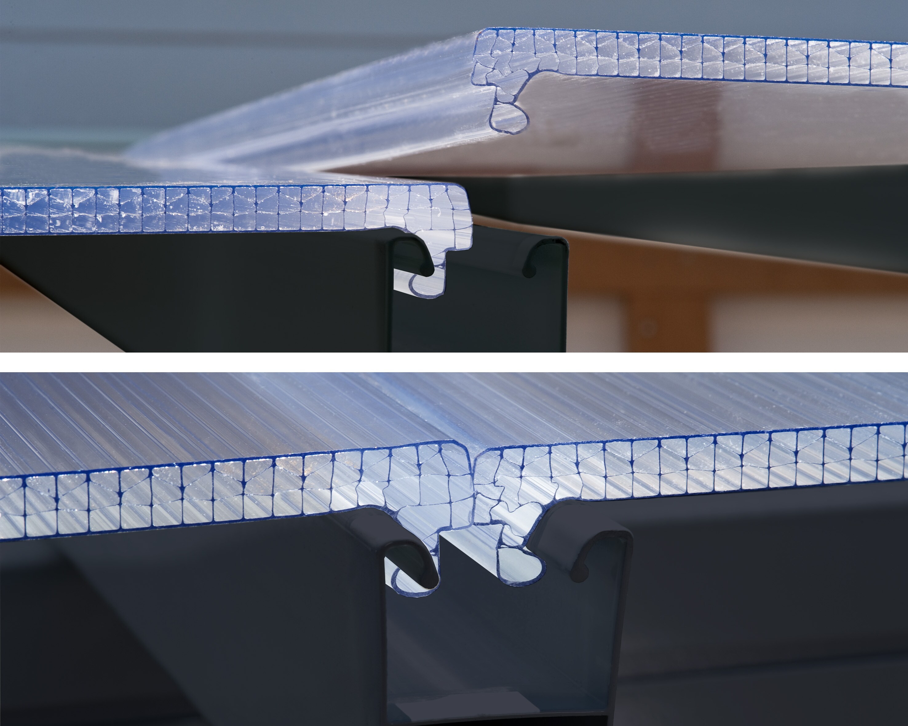 Palram Canopia Feria Terrassenüberdachung anthrazit 425x295x260-305 cm (LxBxH)