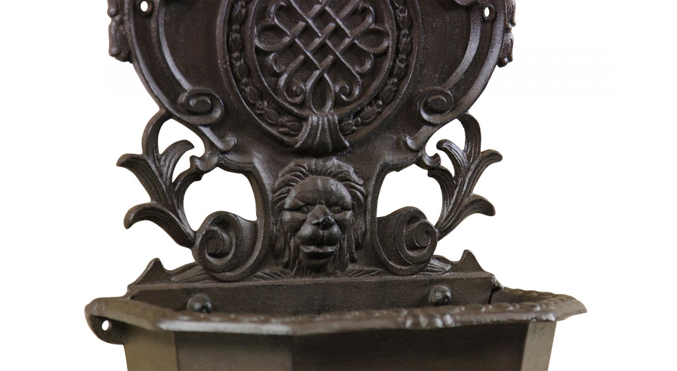 Fontaine de jardin aluminium marron 34.5x18x58.5cm