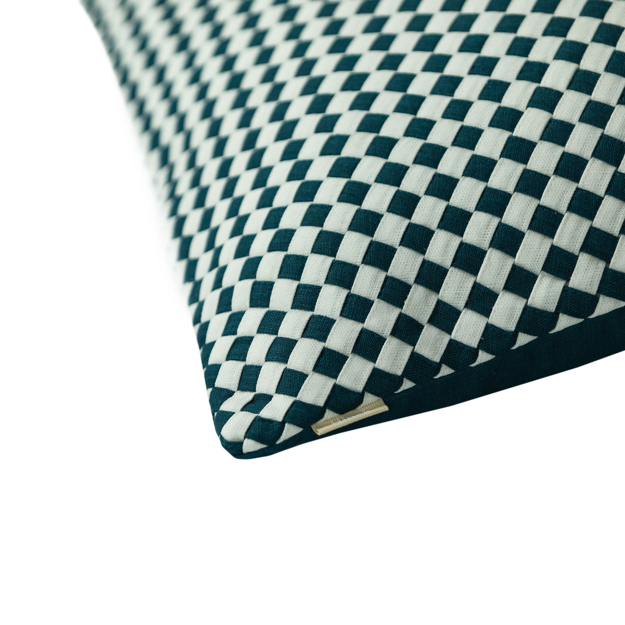 Kussen linnen Woven Blue/offwhite
