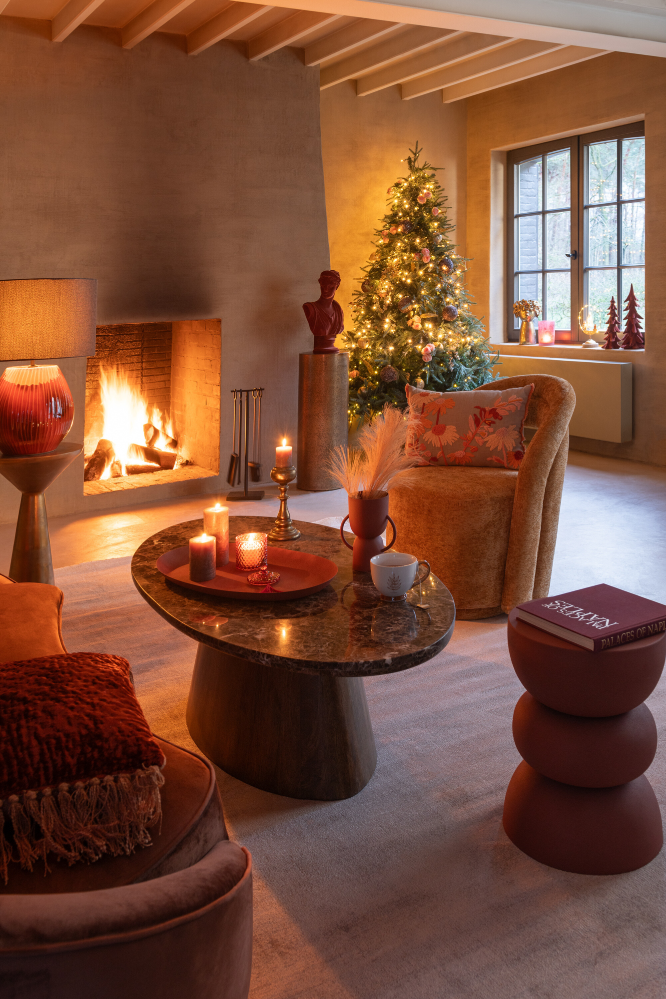 Salontafel Benjamin marmer/mangohout