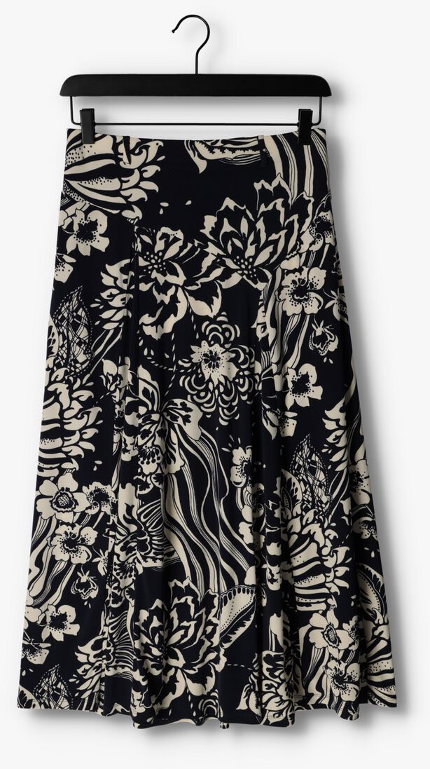 VANILIA blauwe vanilia midirok swirl midi