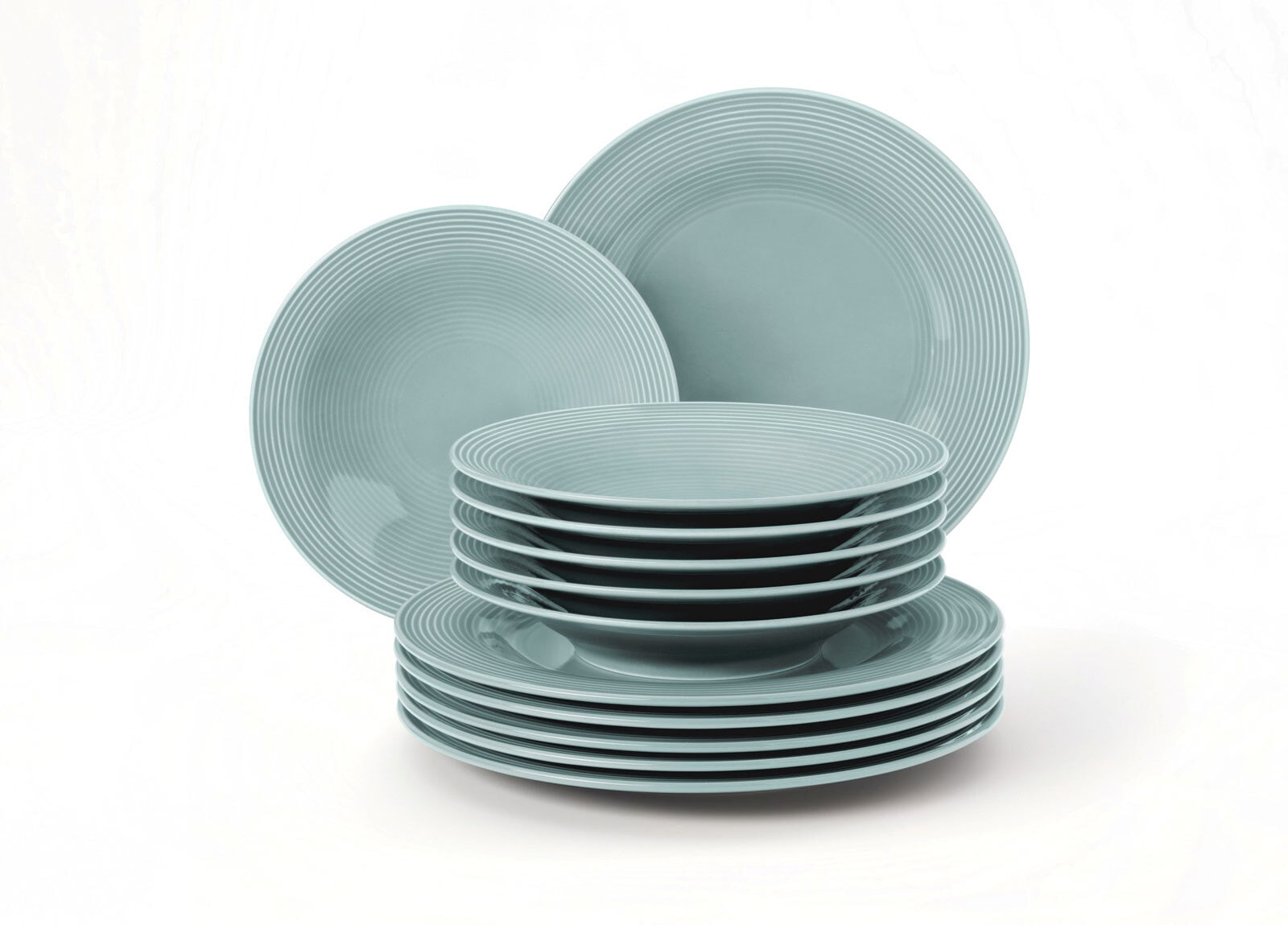 Seltmann Weiden Tafelservice BEAT COLOR GLAZE 12-teilig arktisblau