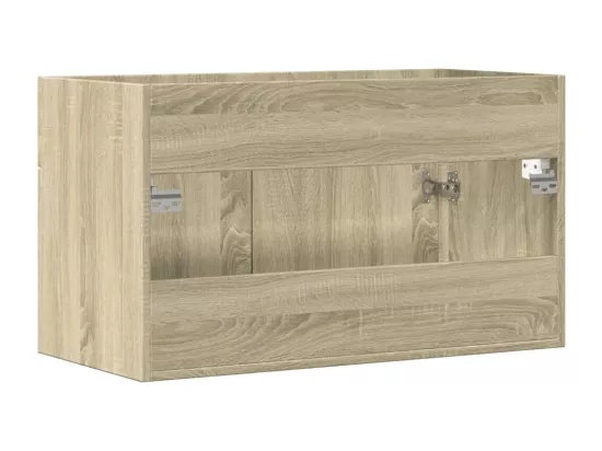 Armoire d'évier Chêne sonoma 80x38,5x46 cm Aggloméré