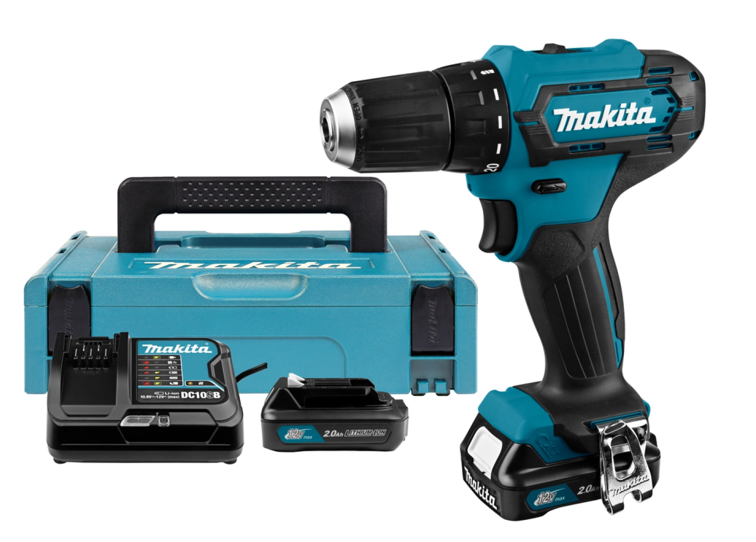 Makita DF333DSAJ 12V Max Li-Ion accu boor-/schroefmachine set (2x 2.0Ah accu) in Mbox