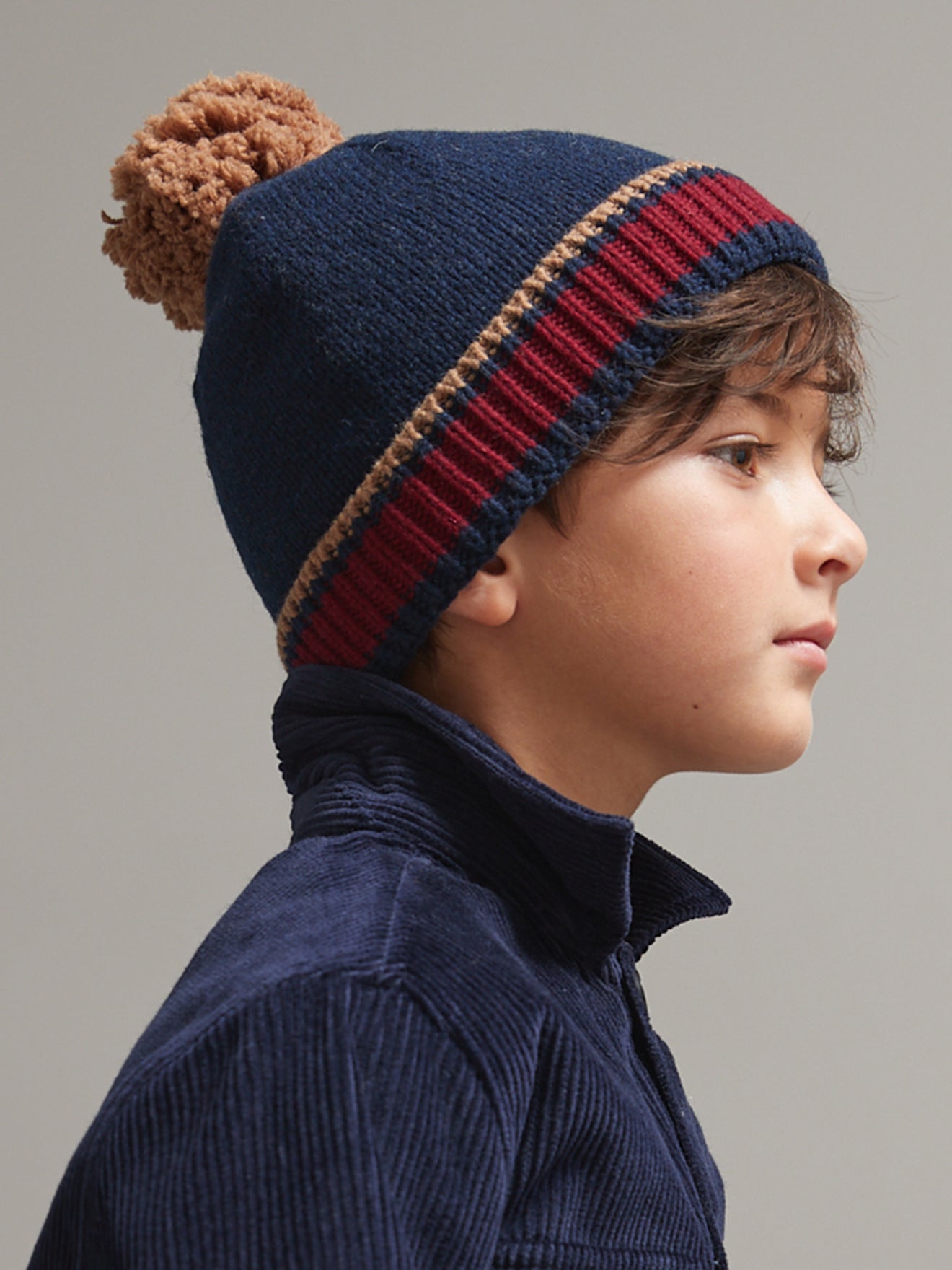 Bonnet rayé Garçon en laine