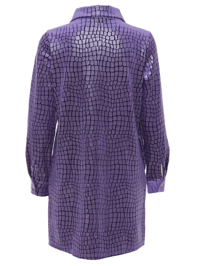Longbluse Lilac Kroko