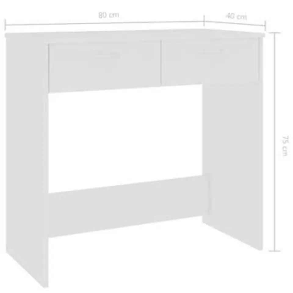 vidaXL - Bureau - Wit - Bewerkt hout