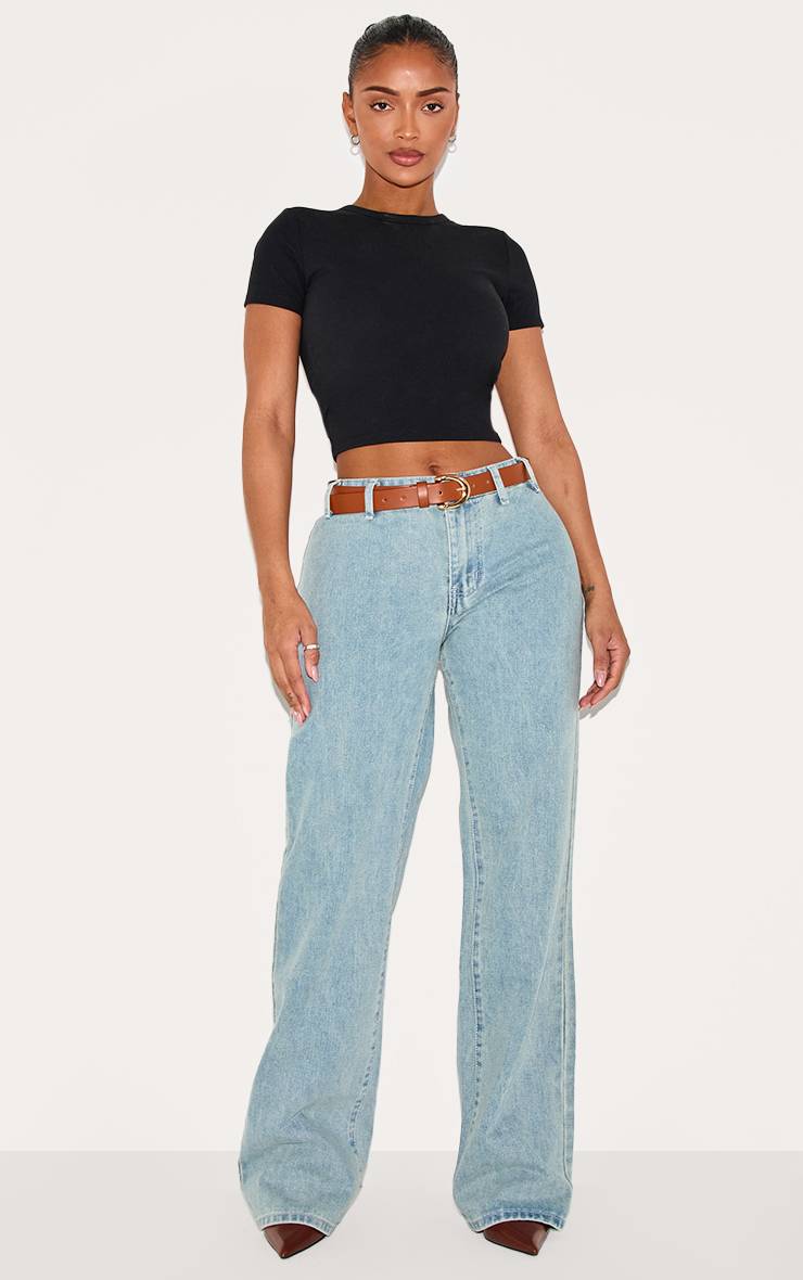 Light Blue Wash Jean En Denim Coupe Large Shape