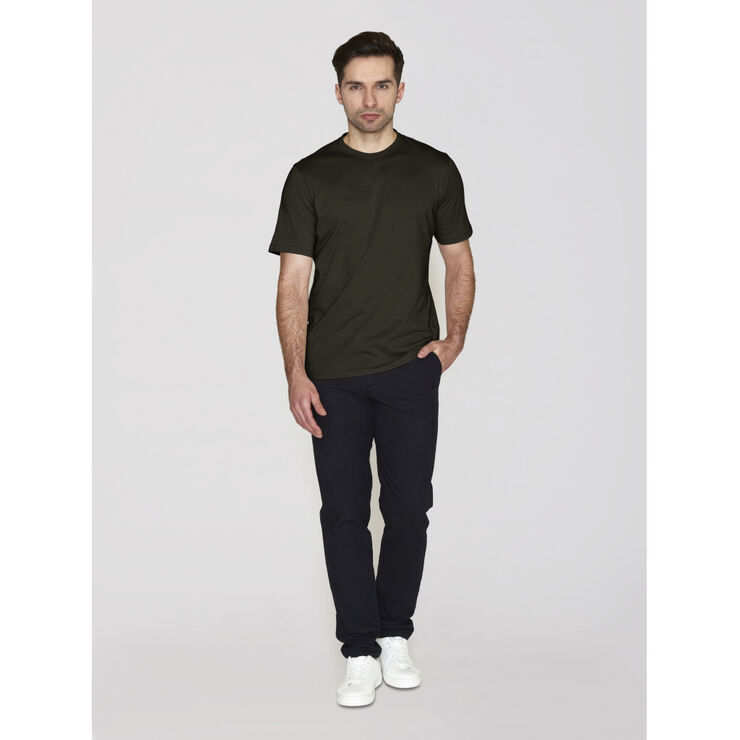 Knowledge Cotton Apparel Regular fit Basic tee - GOTS/Vegan Green melange