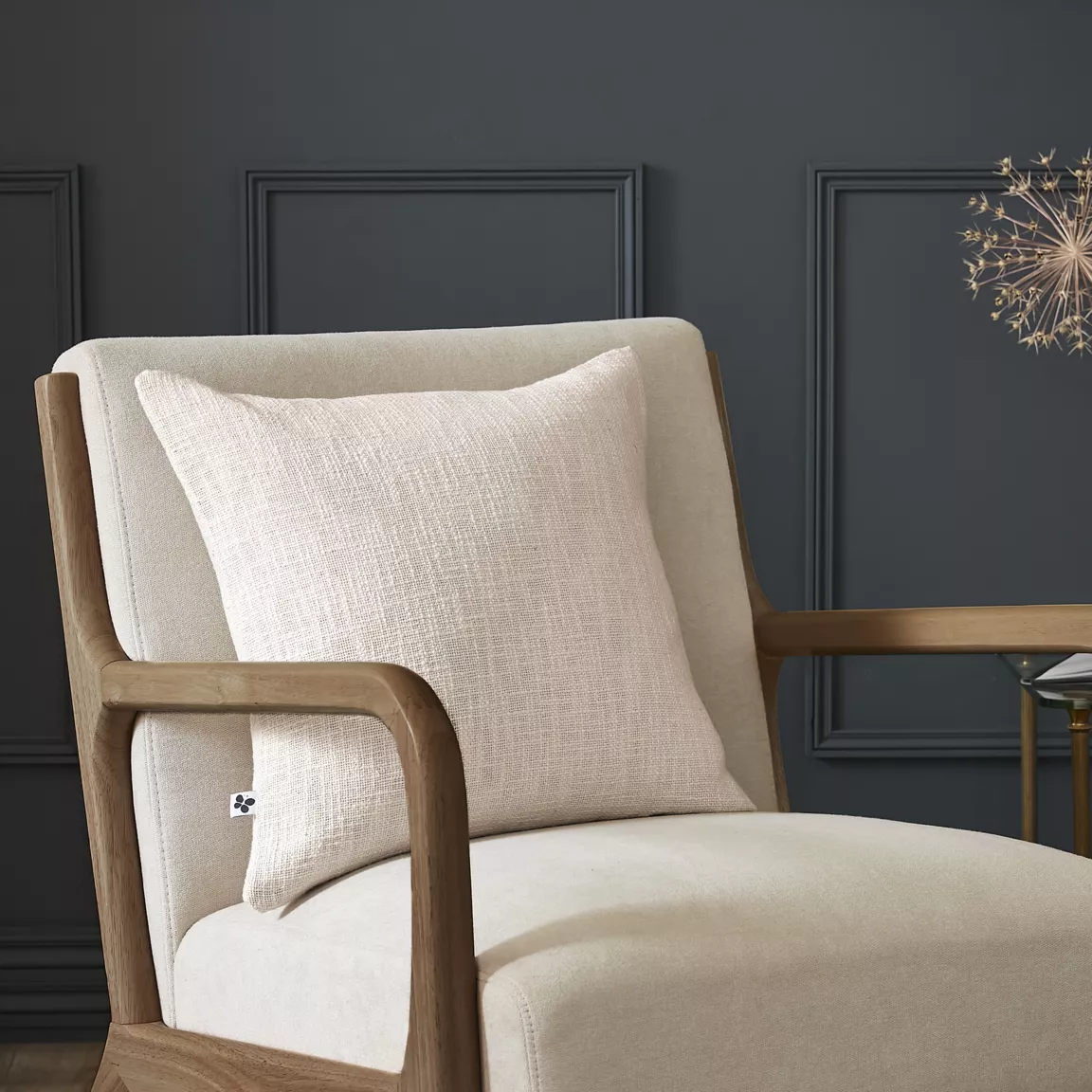 Coussin carré coton (45 x 45 cm) Sixtine Beige