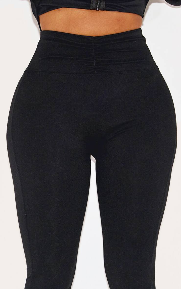Noir Legging Taille Haute Froncé Shape Active