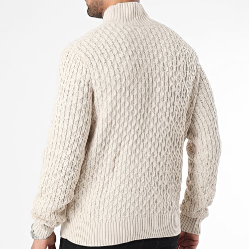 Pull Col Montant Cozy Beige