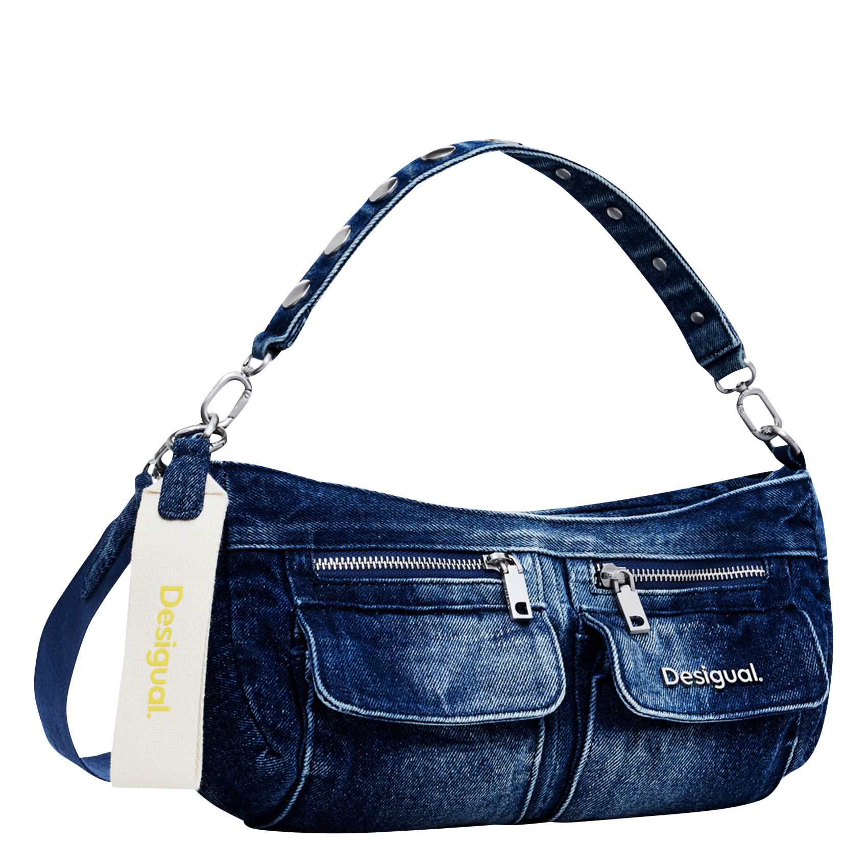 Sac épaule en coton | Bleu