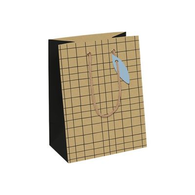 Clairefontaine Minimalist Pocket - Sac cadeau kraft noir - 17 cm x 6 cm x 22 cm