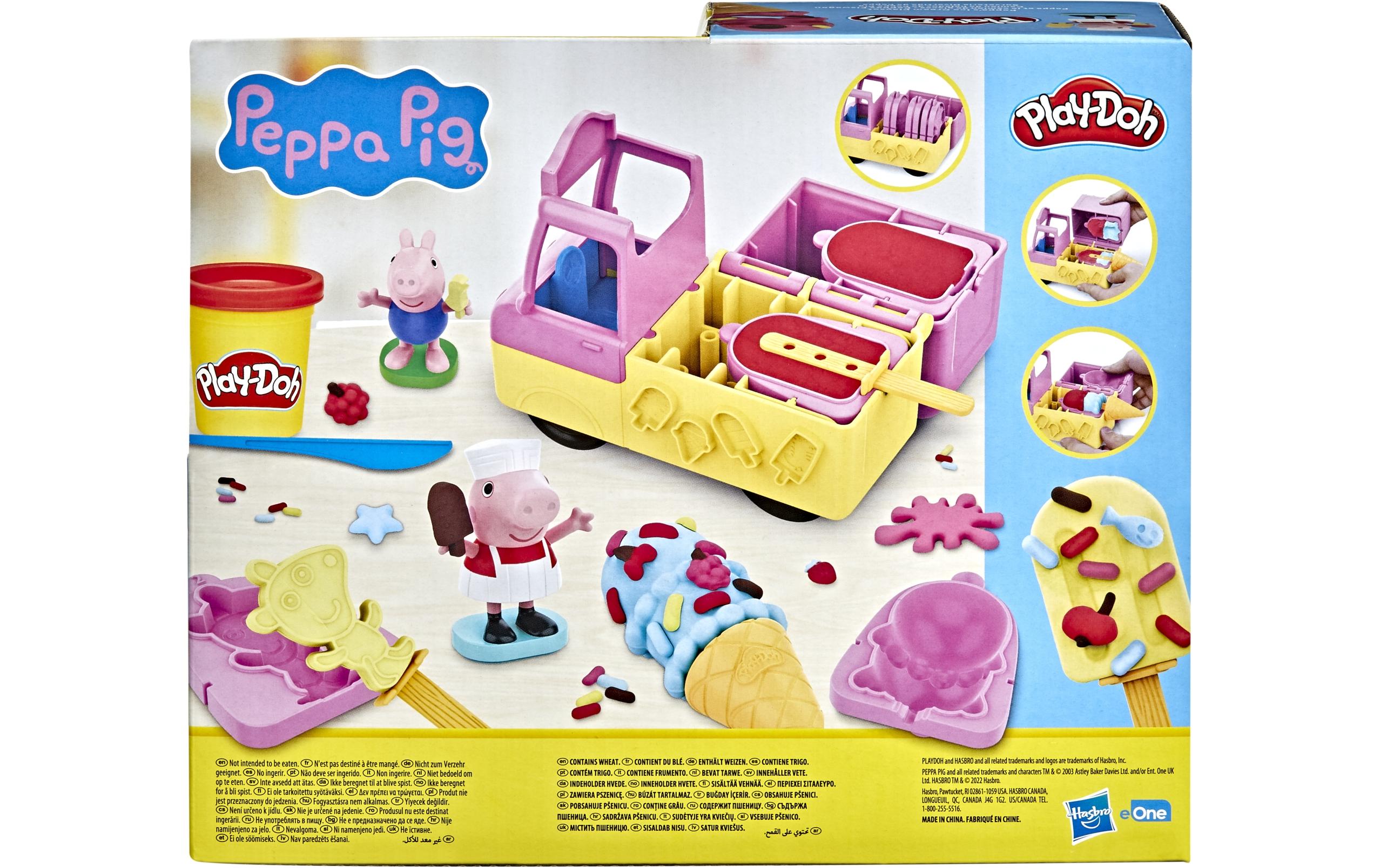 Knetspielzeug Peppa`s Ice Cream PlaysetPeppas Eiscreme-Spielset mit 5 Knetdosen