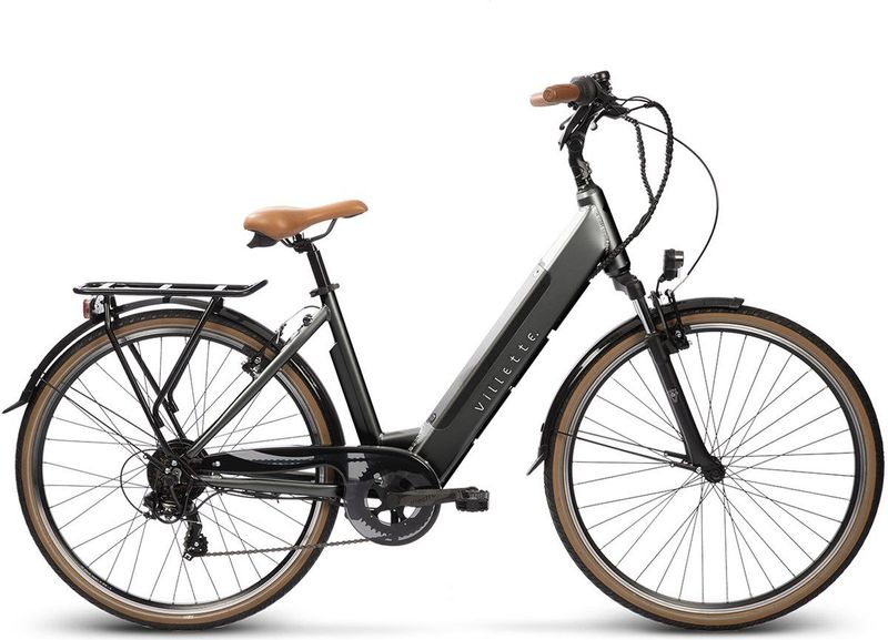 Villette L' Amant Eco Bg - Elektrische Fiets - Donkergrijs - Aluminium Frame