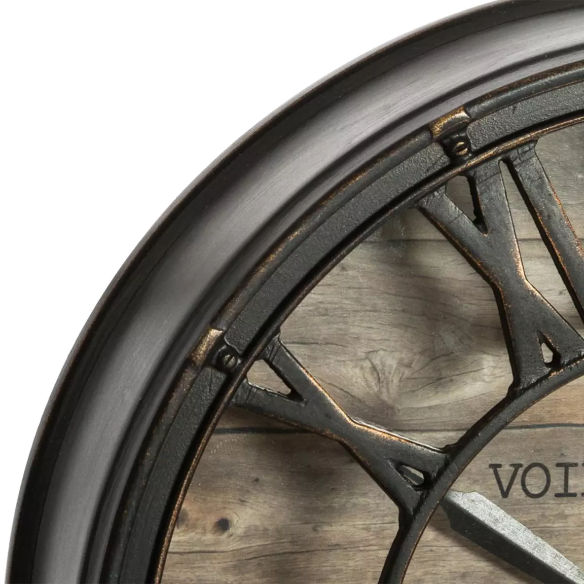 Horloge murale (D21 cm) Vintage Marron patiné