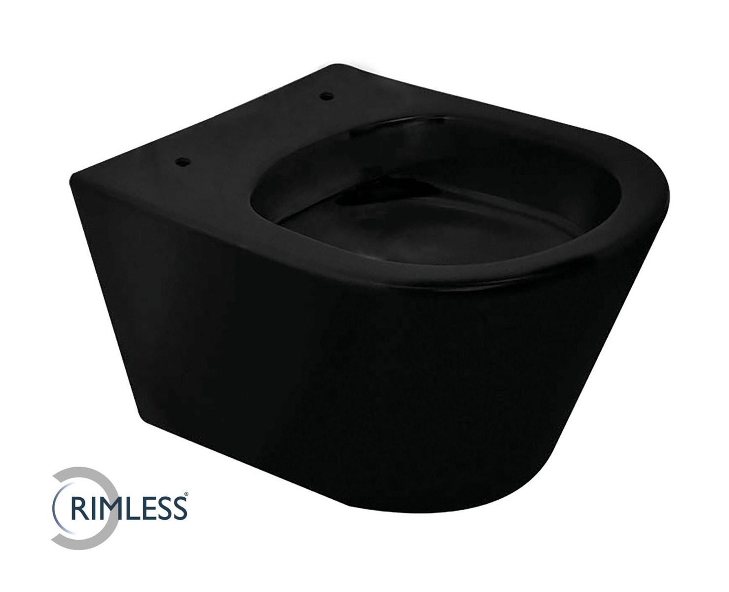Mueller Afesta randloos compact toilet zonder zitting mat zwart