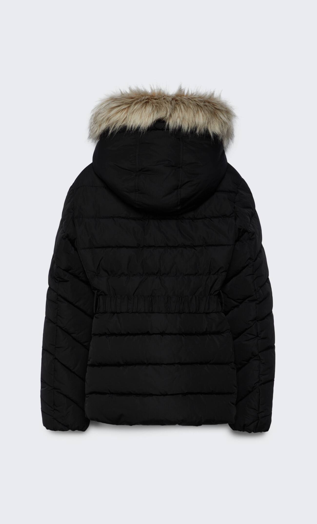 Jaqueta puffer com capuz removível