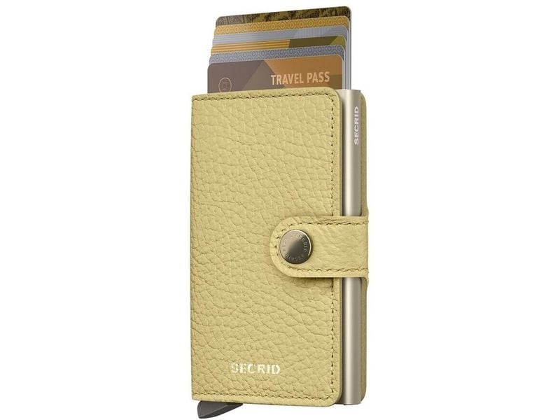 SECRID Portemonnaie Miniwallet Pebble Butter Yellow Noten- und Karten-Portemonnaie mit RFID-Schutz