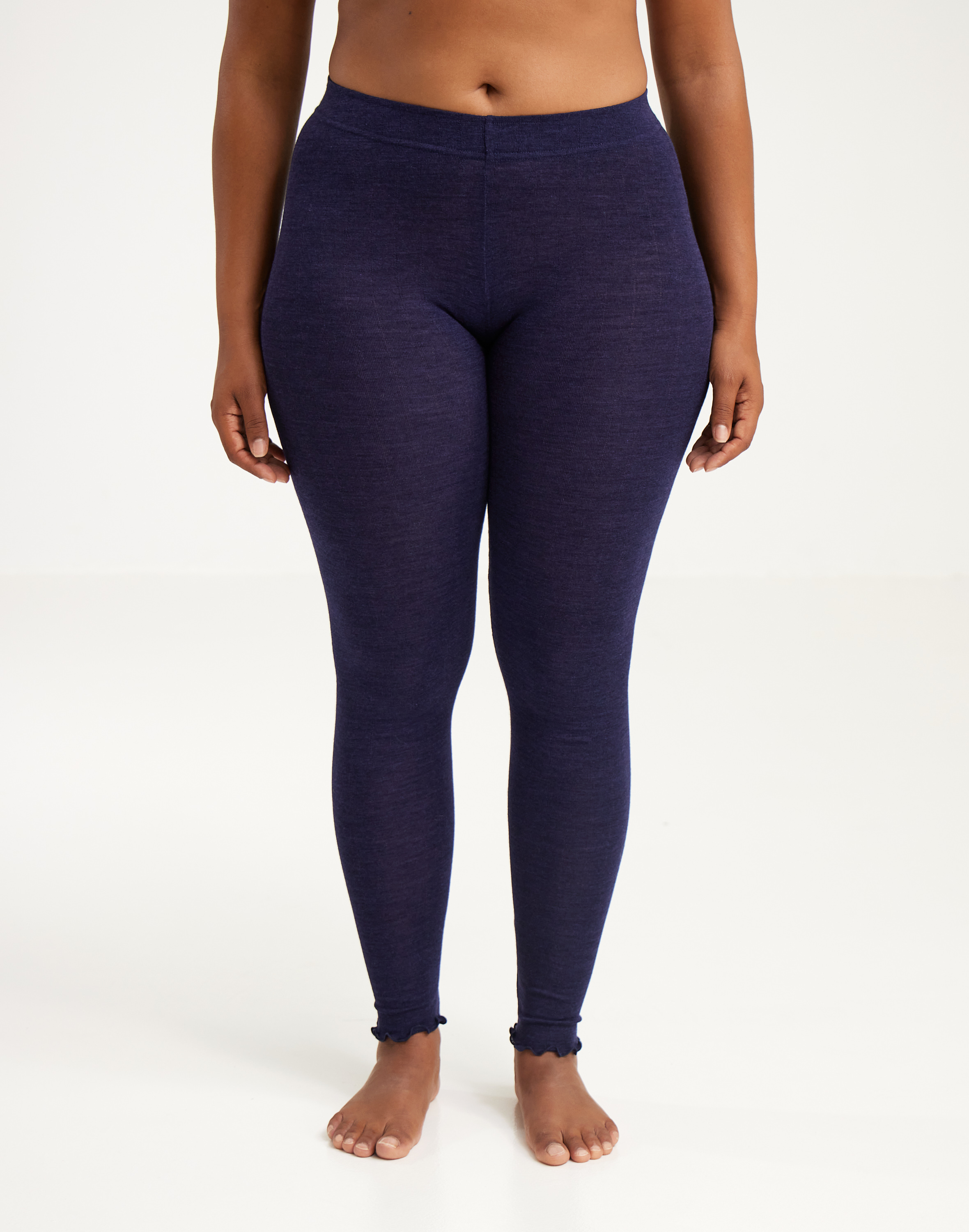 Pointelle legging van merinowol/zijde voor dames