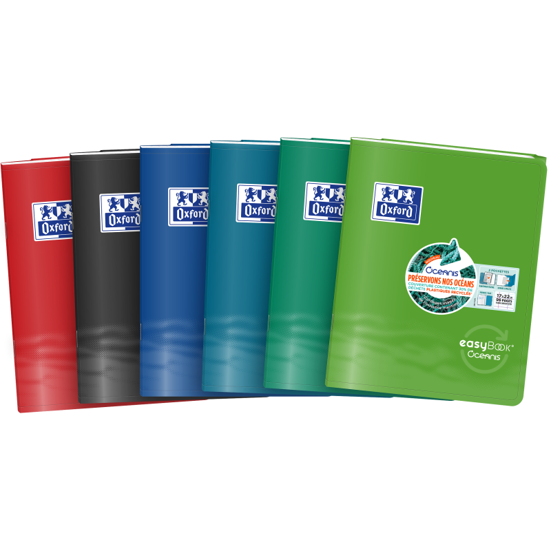 Cahier Oxford Easybook Oceanis Agrafe 170X220 96P Optik P. Seyes Polypro Assorti