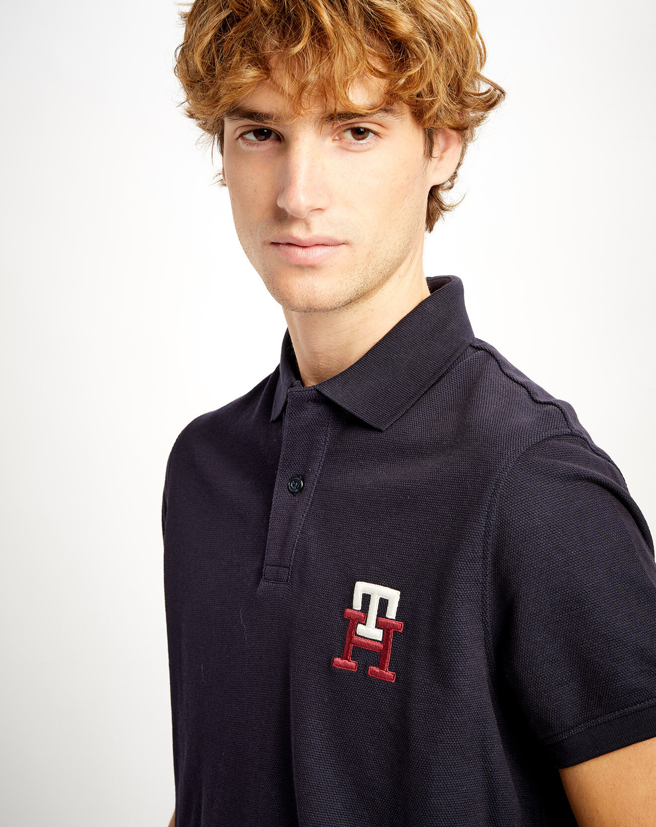 Tommy Hilfiger Polo regular Monogram bleu marine