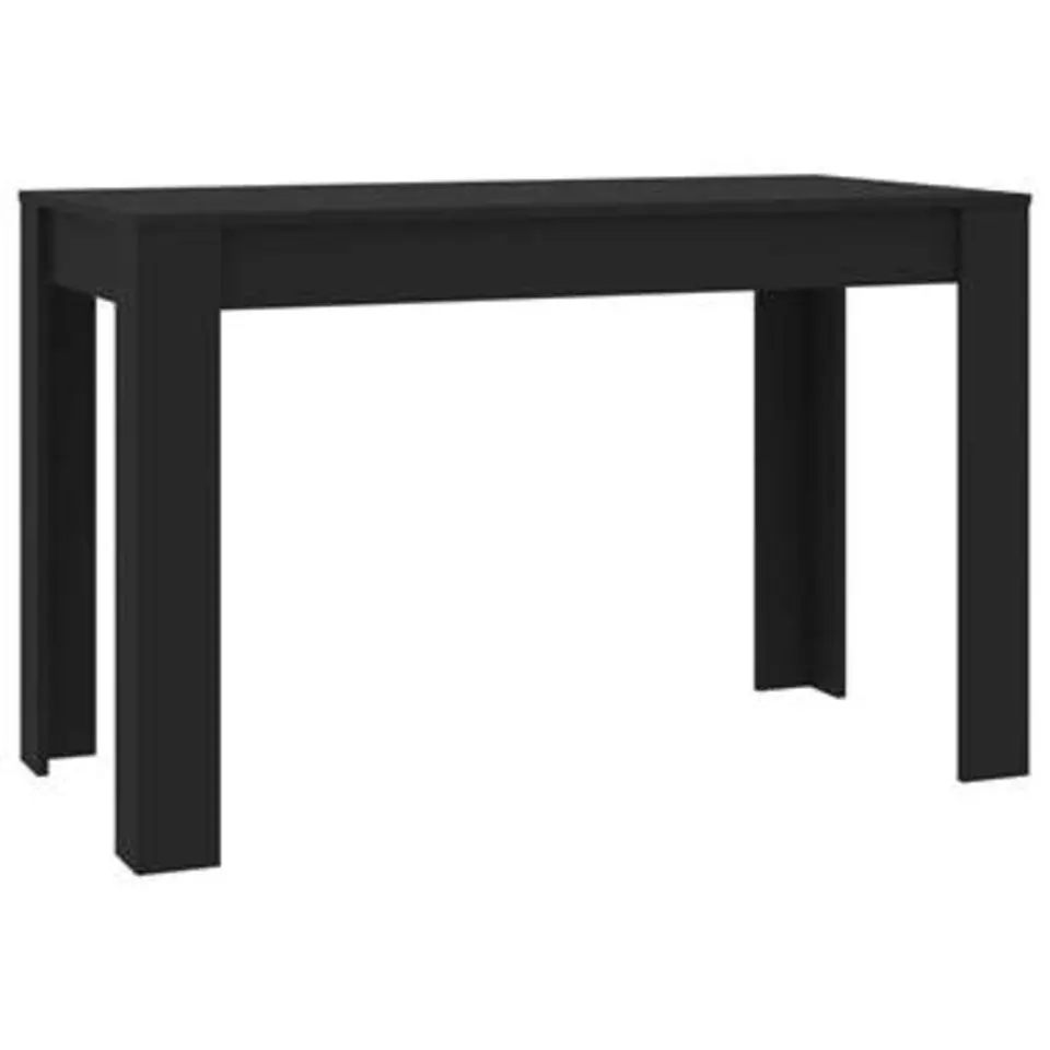 vidaXL - Eettafel - Zwart - Bewerkt hout