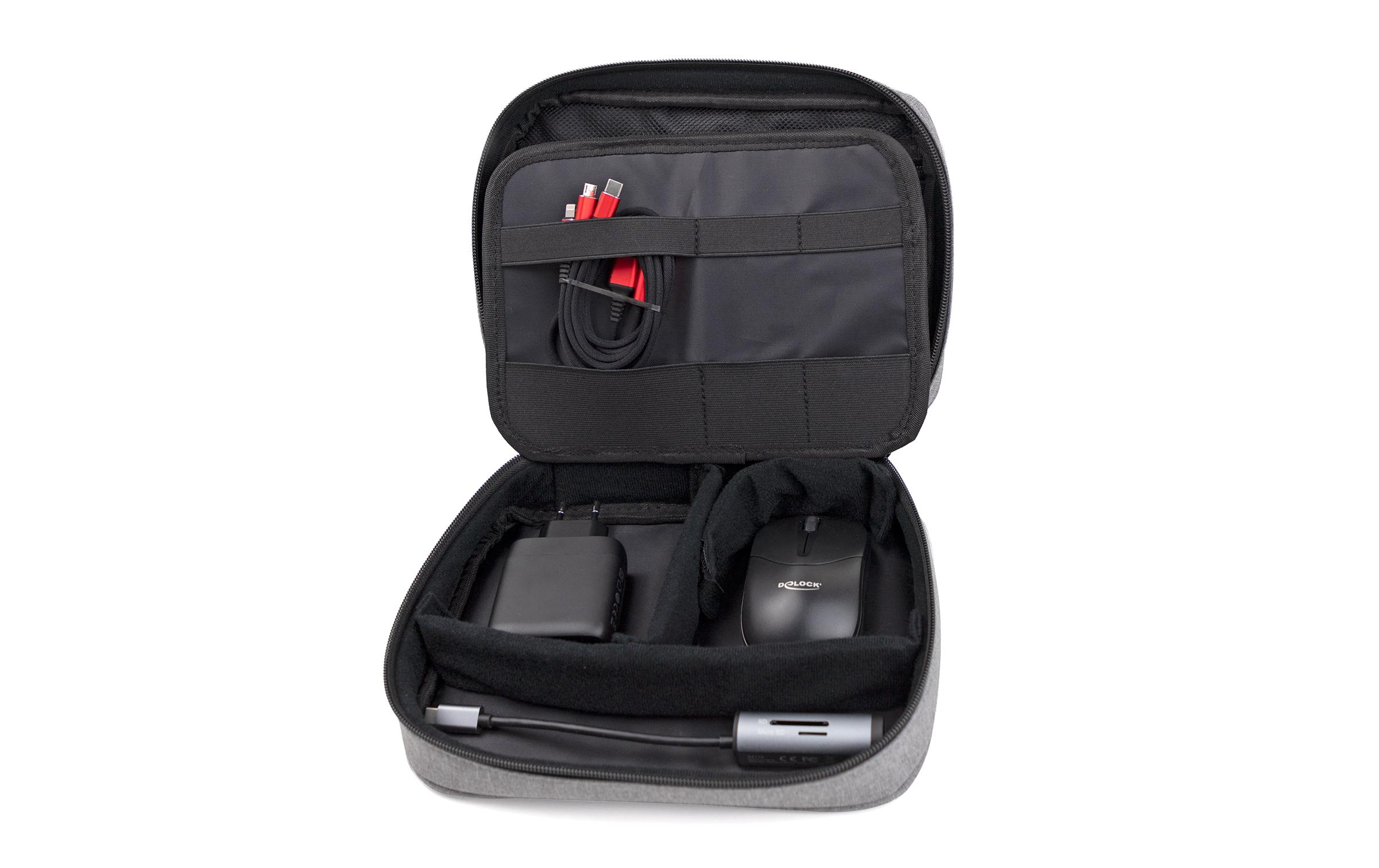 Travel Kit IV Business EditionDelock Travel Kit IV Business Edition – USB Hub / Netzteil / Maus / 3 in 1 Ladekabel