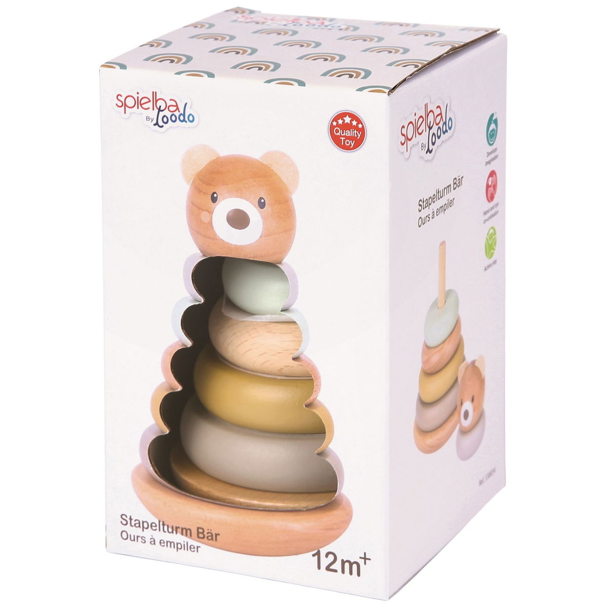 SpielbaSpielba   Steckturm Bär pastell