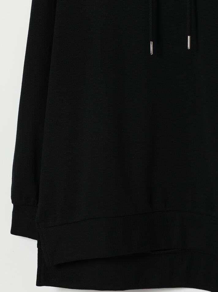Moletom oversized com capuz - Preto