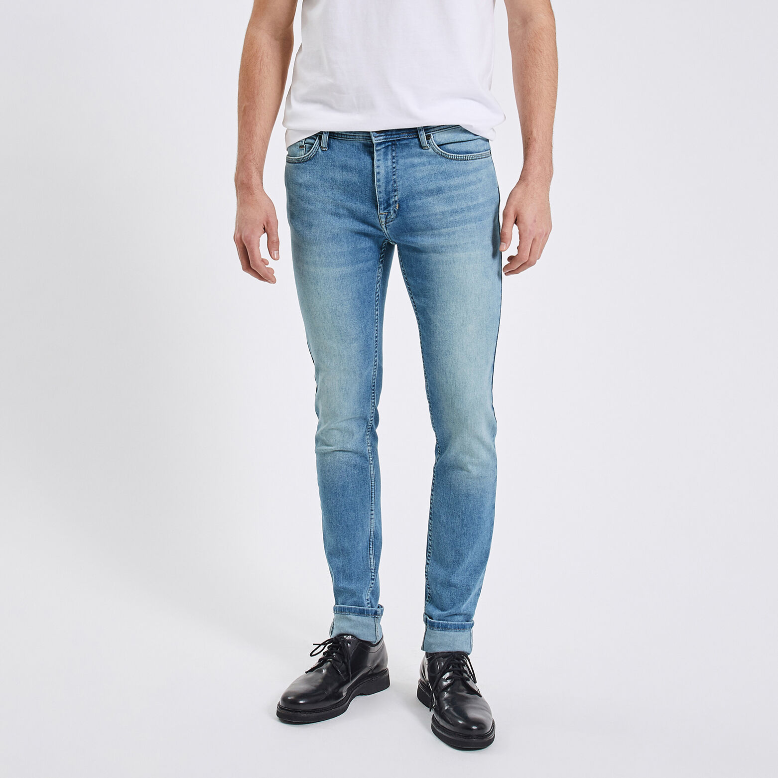 Jean skinny 3 longueurs Bleu