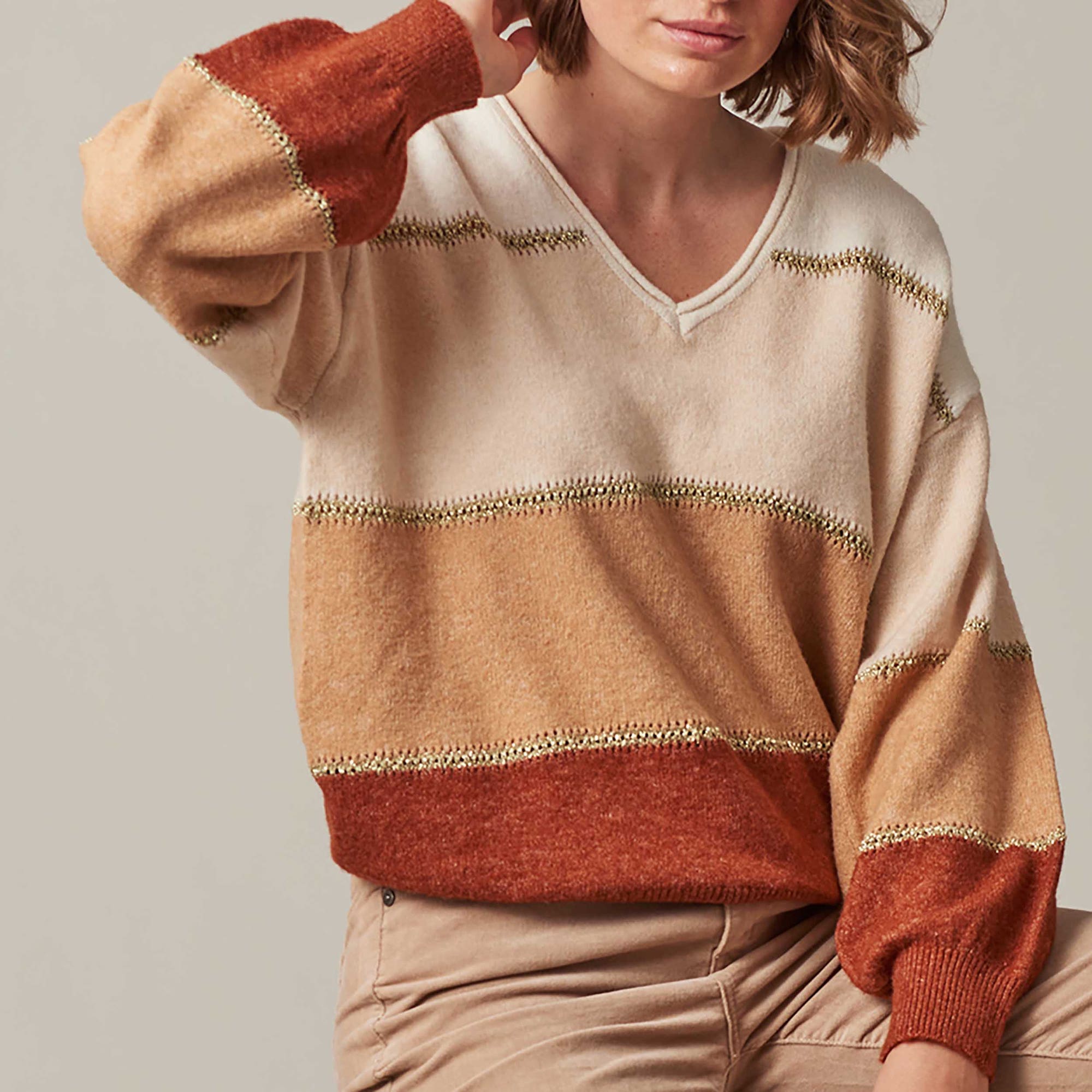 Pull Femme beige