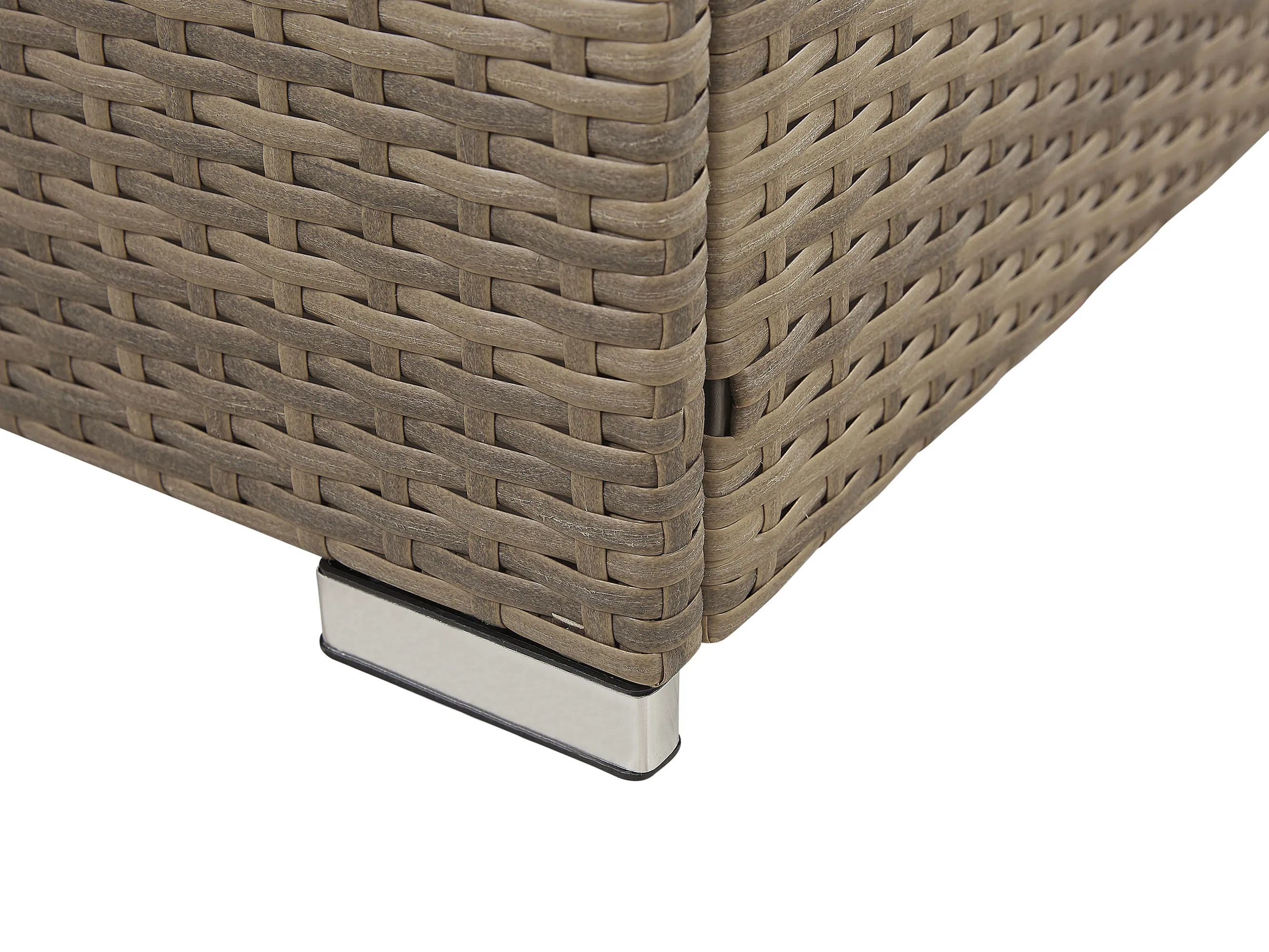 Tuin hoekloungeset met tafel 6-zits BELVEDERE PE rotan Bruin