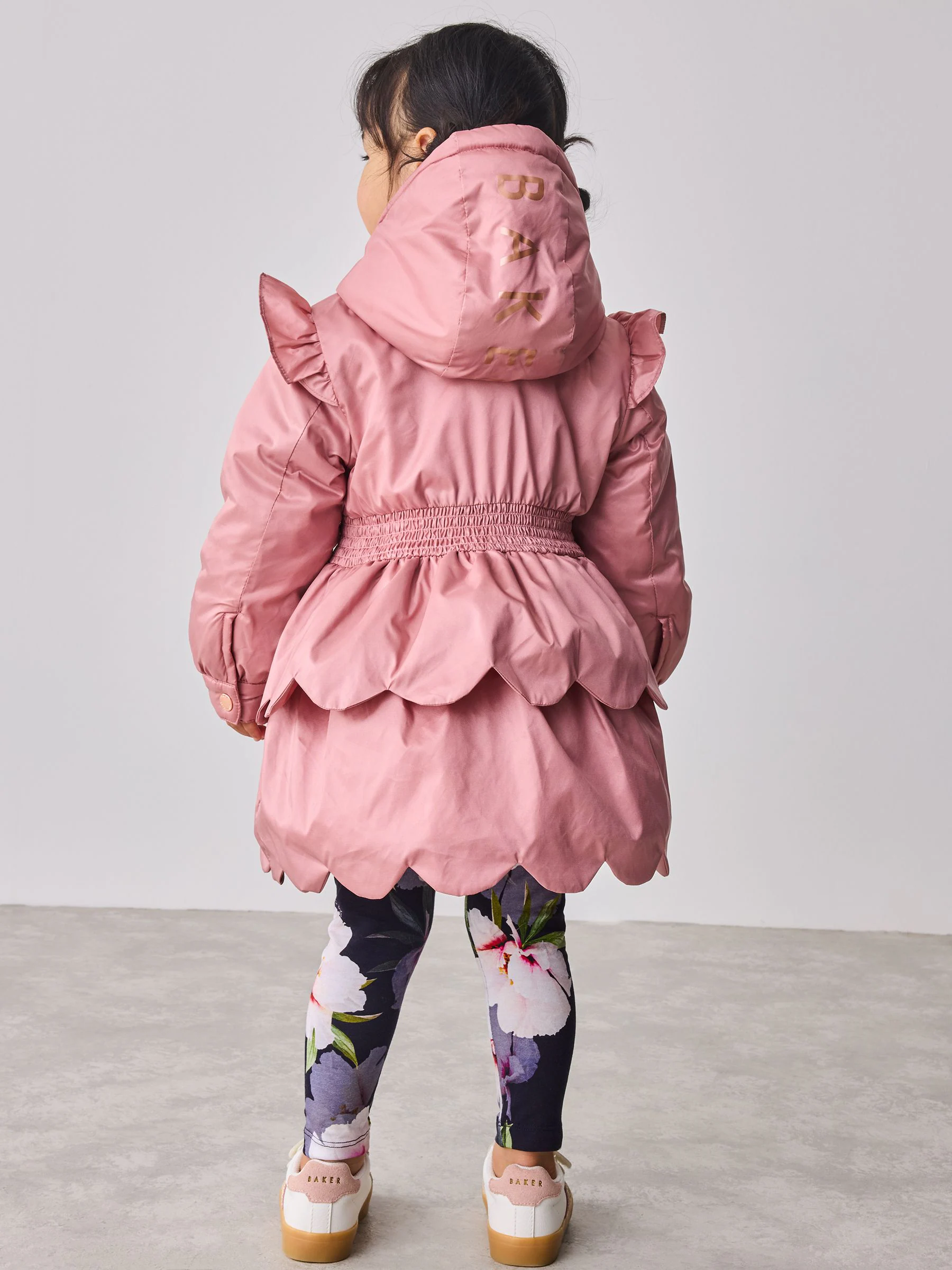 Baker by Ted Baker roze regenbestendige lichtgewicht regenjas met geschulpte rand