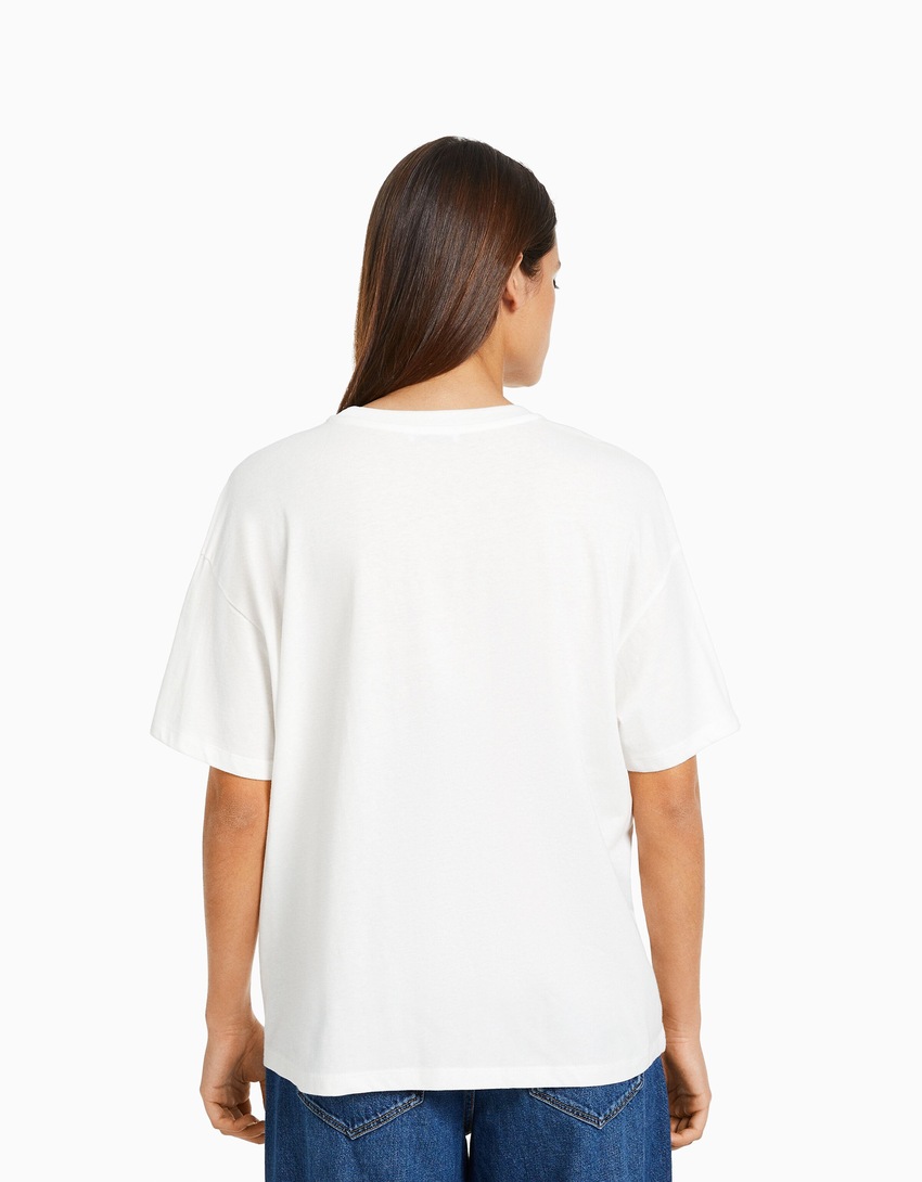 Camiseta de manga curta com estampa