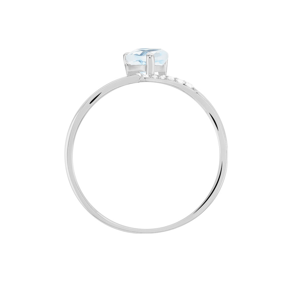 Bague Eva Or Blanc Topaze Et Oxyde De Zirconium