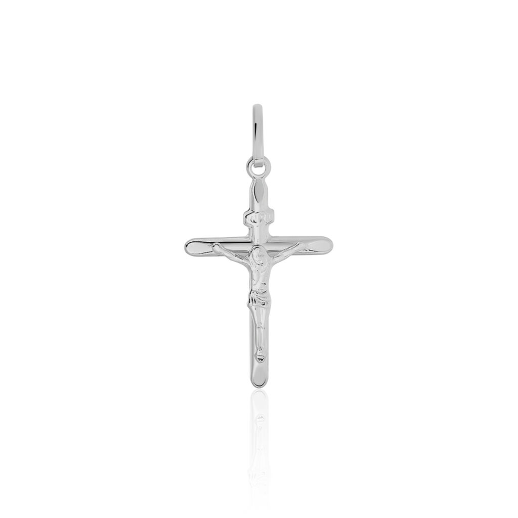 Pendentif Damian Croix Or Blanc