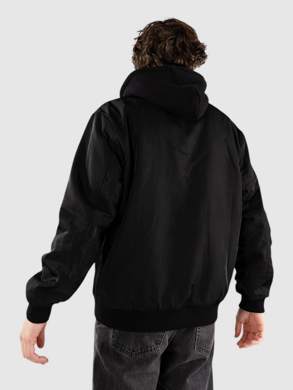 Ninth Hall Varsity Bomber Jacket black