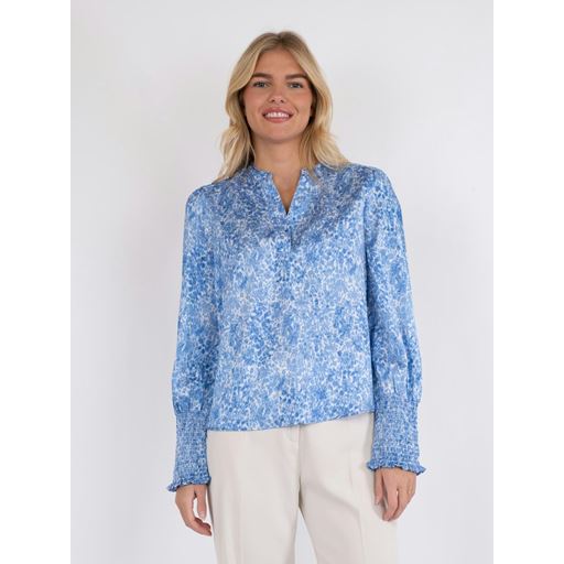 Neo Noir Landa Blooming Dot Bluse, Blue, 36