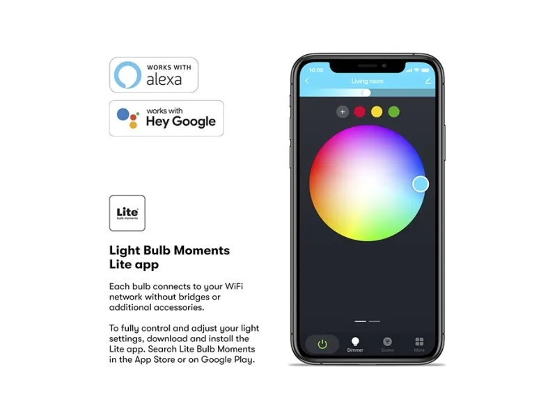 Lite Bulb Moments Light Bulb Moments - hvid og farvestemning (RGB) GU10 LED-pære - én pakke