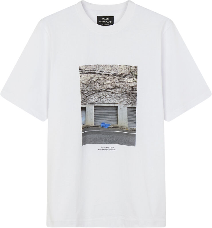 Mads Nørgaard - Copenhagen Cotton Jersey Frode Tokyo Diary Tee Hvid
