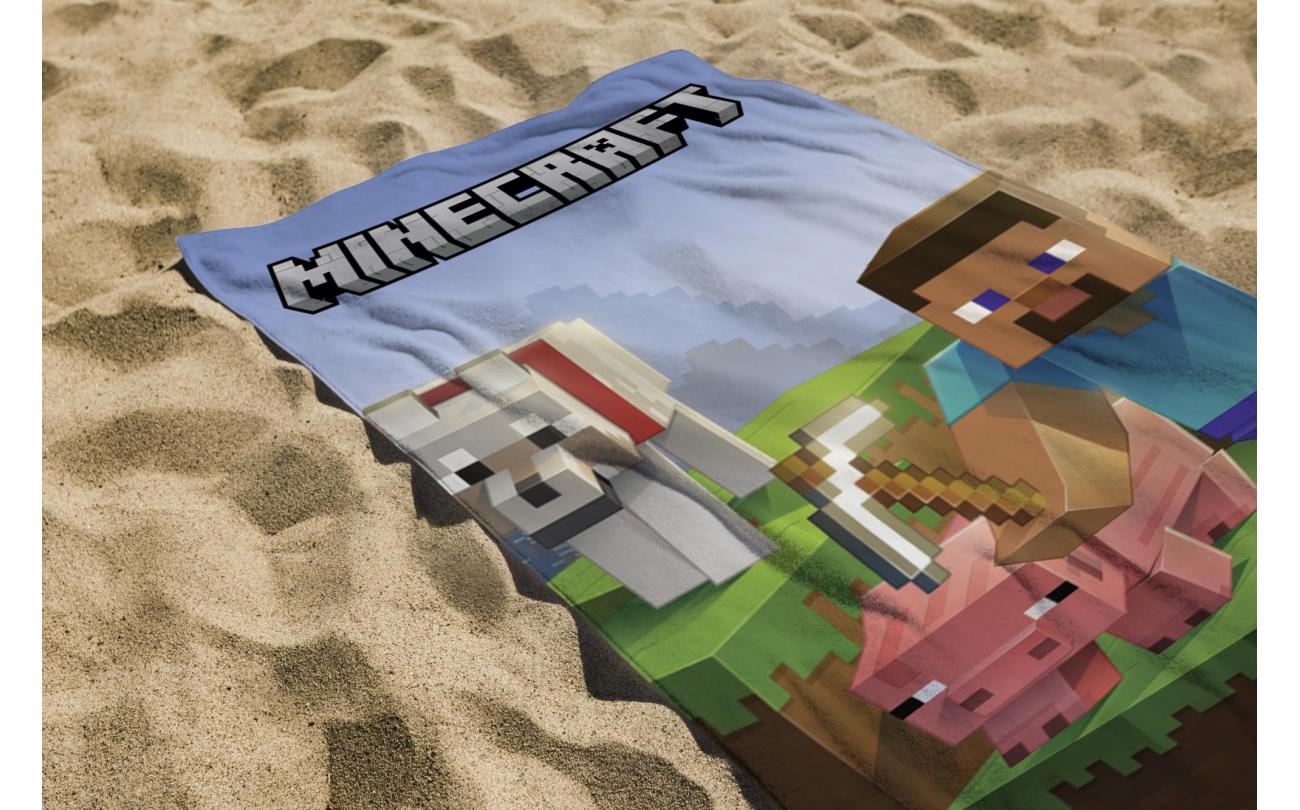 Minecraft strandlaken 70x140cm