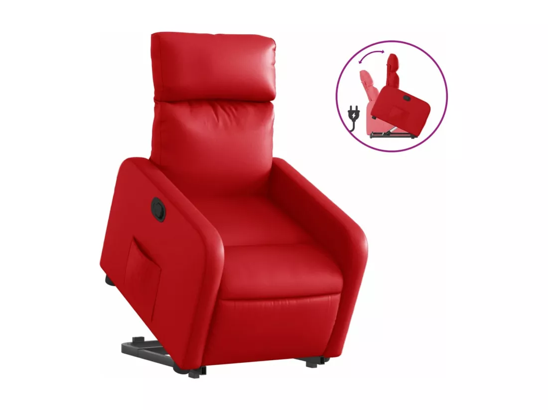 Fauteuil inclinable Rouge Similicuir