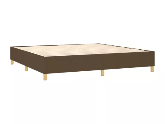 Sommier à lattes de lit Marron foncé 200x200 cm Tissu