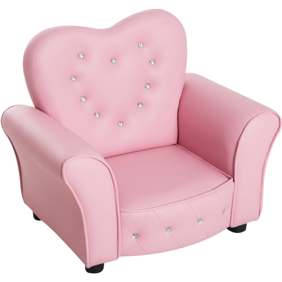 HOMCOM Kindersessel Prinzessin rosa