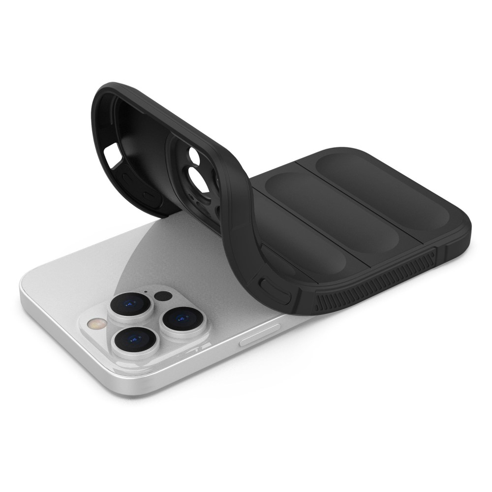 iPhone 14 Pro Outdoor Gummi Schutzhülle Anti-Drop - Schwarz